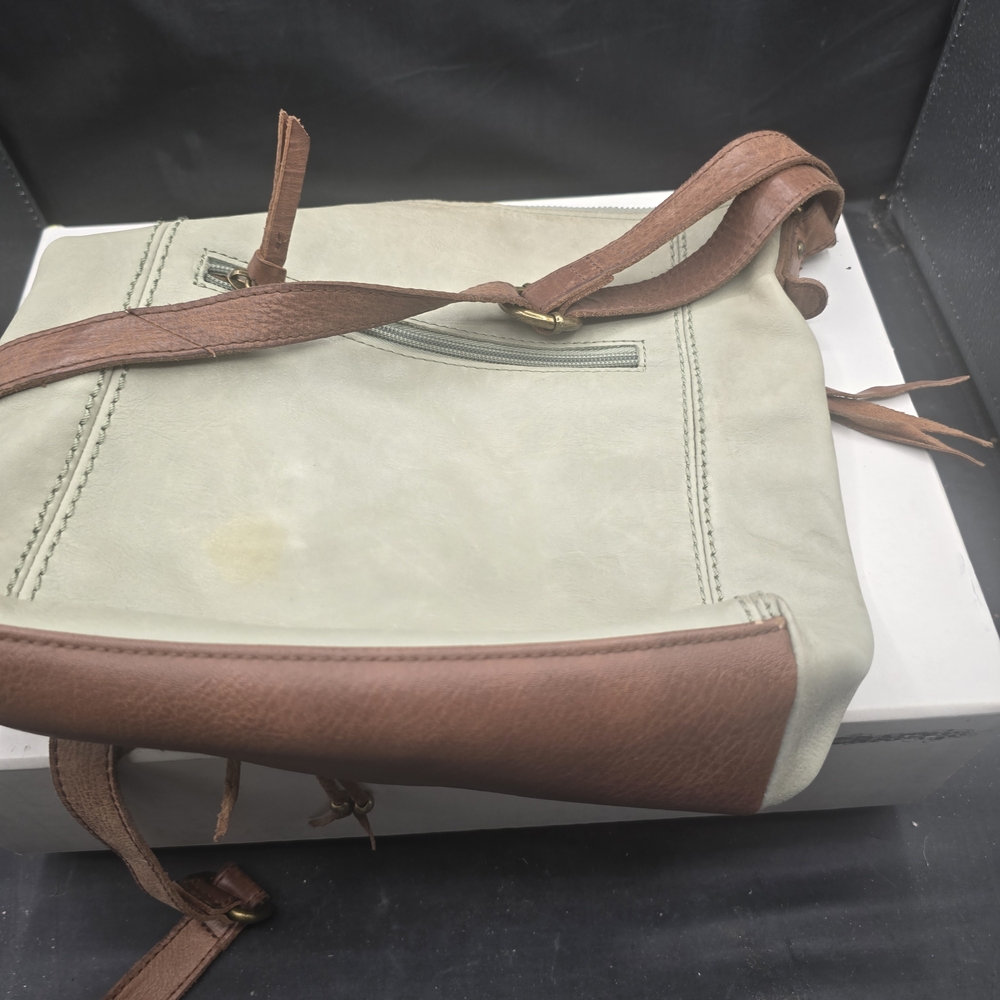 The Sak Cream and Brown Crossbody Bag